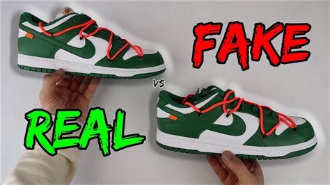 nike dunk off white pine green real vs fake|off white green dunks outfit.